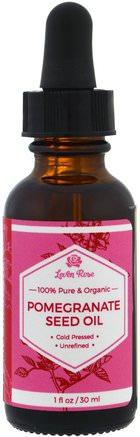 100% Pure & Organic Pomegranate Seed Oil, 1 fl oz (30 ml) by Leven Rose-Hälsa, Hud, Massageolja