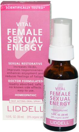 Vital, Female Sexual Energy, Fast Acting Oral Spray, 1.0 fl oz (30 ml) by Liddell-Kosttillskott, Homeopati, Kvinnor