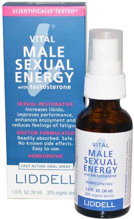 Vital Male Sexual Energy with Testosterone, 1.0 fl oz (30 ml) by Liddell-Hälsa, Män, Testosterongel Och Krämer, Testosteron