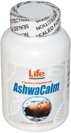 AshwaCalm, 300 mg, 120 Capsules by Life Enhancement-Örter, Ashwagandha Medania Somnifera, Ashwagandha, Hälsa, Anti Stress