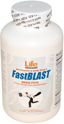 Durk Pearson & Sandy Shaw, FastBlast, 1.3 lbs (588 g) by Life Enhancement-Kosttillskott, Aminosyror, L Fenylalanin