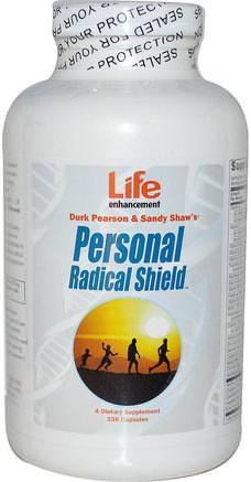 Durk Pearson & Sandy Shaws, Personal Radical Shield, 336 Capsules by Life Enhancement-Kosttillskott, Antioxidanter, Multivitaminer