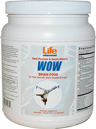Durk Pearson & Sandy Shaws, WOW, 35 oz (1 Kilogram) by Life Enhancement-Hälsa, Uppmärksamhet Underskott Störning, Lägg Till, Adhd, Hjärna