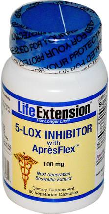 5-Lox Inhibitor, with ApresFlex, 100 mg, 60 Veggie Caps by Life Extension-Hälsa, Kvinnor, Boswellia