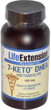 7-Keto DHEA, Metabolite, 100 mg, 60 Veggie Caps by Life Extension-Kosttillskott, 7-Keto, Hälsa, Kost