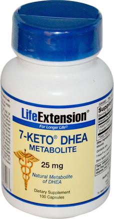 7-Keto DHEA, Metabolite, 25 mg, 100 Capsules by Life Extension-Kosttillskott, Dhea, Hälsa