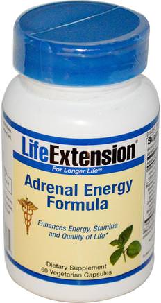 Adrenal Energy Formula, 60 Veggie Caps by Life Extension-Kosttillskott, Binjur, Energi