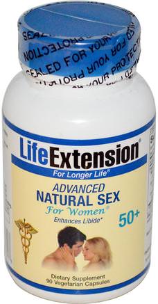 Advanced Natural Sex, For Women, 50+, 90 Veggie Caps by Life Extension-Hälsa, Kvinnor