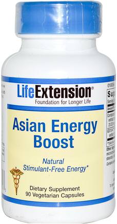 Asian Energy Boost, 90 Veggie Caps by Life Extension-Hälsa, Energi