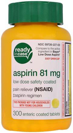 Aspirin, Low Dose Safety Coated, 81 mg, 300 Enteric Coated Tablets by Life Extension-Hälsa, Anti Smärta