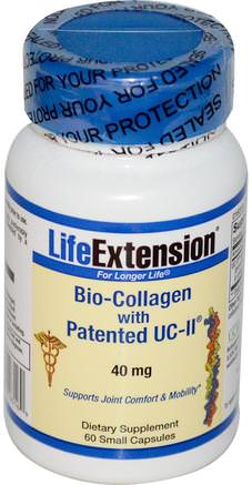 Bio-Collagen with Patented UC-II, 40 mg, 60 Small Caps by Life Extension-Hälsa, Ben, Osteoporos, Gemensam Hälsa, Kollagen Typ Ii