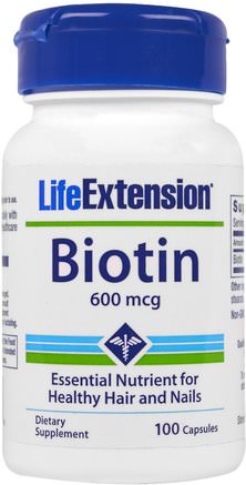 Biotin, 600 mcg, 100 Capsules by Life Extension-Vitaminer, Vitamin B, Biotin
