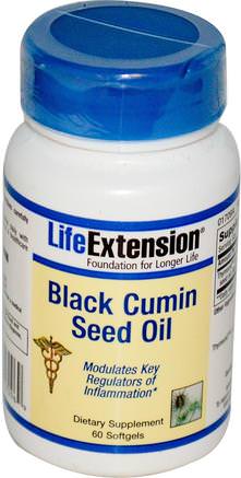 Black Cumin Seed Oil, 60 Softgels by Life Extension-Hälsa, Inflammation