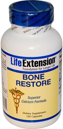 Bone Restore, 120 Capsules by Life Extension-Kosttillskott, Mineraler, Kalcium