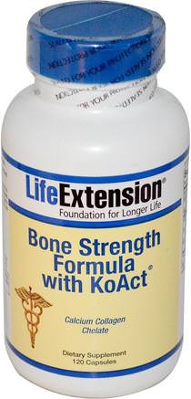 Bone Strength Formula With KoAct, 120 Capsules by Life Extension-Kosttillskott, Mineraler, Ben, Osteoporos
