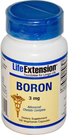 Boron, 3 mg, 100 Veggie Caps by Life Extension-Kosttillskott, Mineraler, Bor