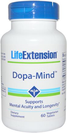 Dopa-Mind, 60 Veggie Tablets by Life Extension-Hälsa, Uppmärksamhet Underskott Störning, Lägg Till, Adhd, Hjärna