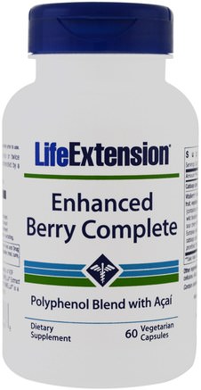 Enhanced Berry Complete, 60 Veggie Caps by Life Extension-Kosttillskott, Antioxidanter, Frukt Extrakt, Super Frukter, Acai Kapslar Softgels