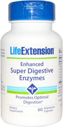 Enhanced Super Digestive Enzymes, 60 Veggie Caps by Life Extension-Kosttillskott, Matsmältningsenzymer