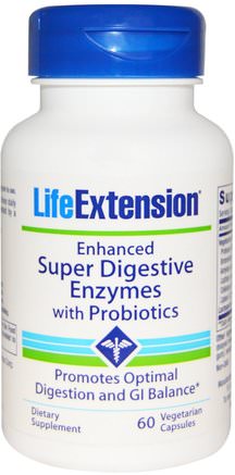 Enhanced Super Digestive Enzymes With Probiotics, 60 Veggie Caps by Life Extension-Kosttillskott, Matsmältningsenzymer