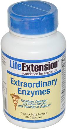 Extraordinary Enzymes, 60 Capsules by Life Extension-Kosttillskott, Matsmältningsenzymer, Hälsa