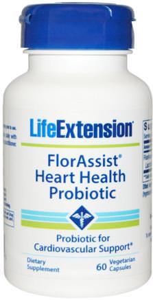 FlorAssist Heart Health Probiotic, 60 Veggie Caps by Life Extension-Kosttillskott, Probiotika, Stabiliserade Probiotika, Hälsa