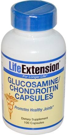 Glucosamine/Chondroitin Capsules, 100 Capsules by Life Extension-Hälsa, Ben, Osteoporos, Gemensam Hälsa, Inflammation