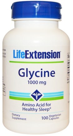 Glycine, 1000 mg, 100 Veggie Caps by Life Extension-Kosttillskott, Aminosyror, L Glycin