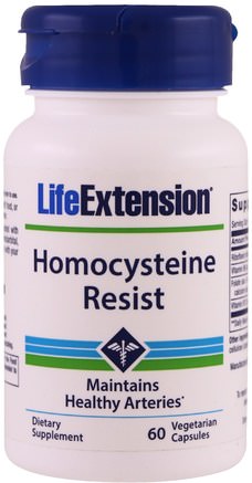 Homocysteine Resist, 60 Vegetarian Capsules by Life Extension-Vitaminer, Folsyra