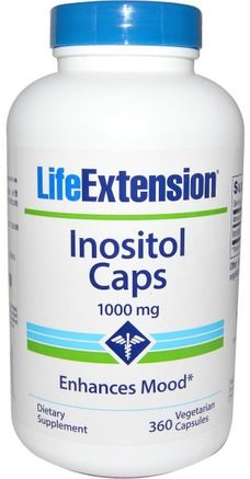 Inositol Caps, 1.000 mg, 360 Veggie Caps by Life Extension-Vitaminer, Inositol
