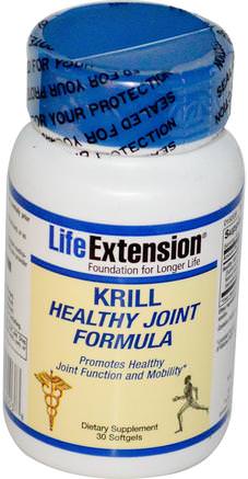 Krill Healthy Joint Formula, 30 Softgels by Life Extension-Hälsa, Ben, Osteoporos, Gemensam Hälsa, Kosttillskott, Efa Omega 3 6 9 (Epa Dha), Krillolja