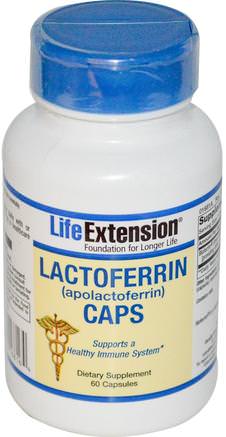 Lactoferrin Caps, 60 Capsules by Life Extension-Kosttillskott, Laktoferrin, Kall Influensa Och Virus, Immunsystem