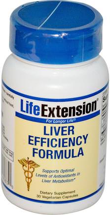 Liver Efficiency Formula, 30 Veggie Caps by Life Extension-Kosttillskott, Leverprodukter, Hälsa, Leverstöd
