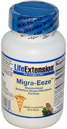 Migra-Eeze, 60 Softgels by Life Extension-Hälsa, Huvudvärk