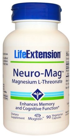 Neuro-Mag, Magnesium L-Threonate, 90 Veggie Caps by Life Extension-Kosttillskott, Mineraler, Magnesium