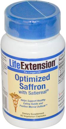 Optimized Saffron with Satiereal, 60 Veggie Caps by Life Extension-Hälsa, Kost, Kosttillskott, Saffran