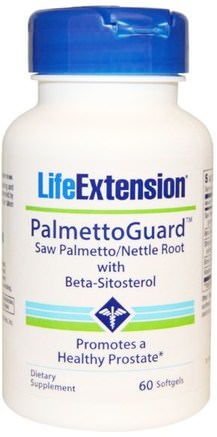 PalmettoGuard Saw Palmetto/Nettle Root with Beta-Sitosterol, 60 Softgels by Life Extension-Hälsa, Män