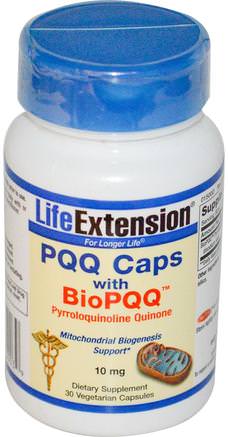 PQQ Caps with BioPQQ, 10 mg, 30 Veggie Caps by Life Extension-Kosttillskott, Antioxidanter, Anti-Åldrande