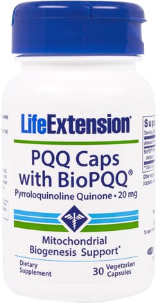 PQQ Caps with BioPQQ, 20 mg, 30 Veggie Caps by Life Extension-Kosttillskott, Antioxidanter, Anti-Åldrande