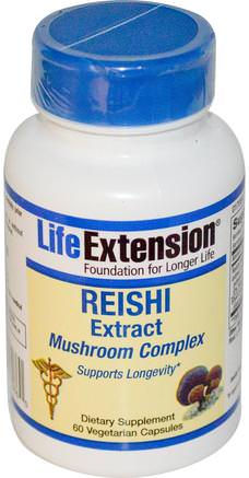 Reishi Extract Mushroom Complex, 60 Veggie Caps by Life Extension-Kosttillskott, Medicinska Svampar, Reishi Svampar, Hälsa, Kall Influensa Och Virus, Immunsystem