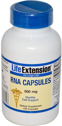 RNA Capsules, 500 mg, 100 Capsules by Life Extension-Hälsa, Kall Influensa Och Virus, Immunsystem, Tillägg, Rna, Dna