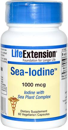 Sea-Iodine, 1000 mcg, 60 Veggie Caps by Life Extension-Kosttillskott, Mineraler, Jod