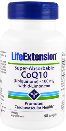 Super-Absorbable CoQ10 Ubiquinone with d-Limonene, 100 mg, 60 Softgels by Life Extension-Kosttillskott, Koenzym Q10