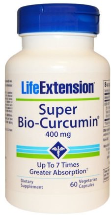 Super Bio-Curcumin, 400 mg, 60 Veggie Caps by Life Extension-Kosttillskott, Antioxidanter, Curcumin