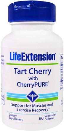 Tart Cherry Extract With CherryPure, 60 Veggie Caps by Life Extension-Kosttillskott, Frukt Extrakt, Körsbär (Frukt Svart Vild)