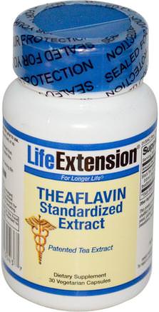 Theaflavin Standardized Extract, 30 Veggie Caps by Life Extension-Kosttillskott, L Teanin, Hälsa