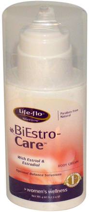 Bi-Estro Care Body Cream, 4 oz (113.4 g) by Life Flo Health-Hälsa, Kvinnor, Progesteronkrämprodukter, Klimakteriet