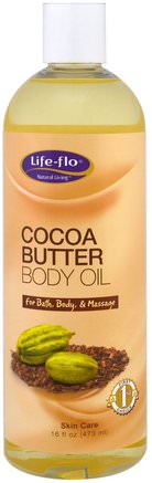 Cocoa Butter Body Oil, 16 fl oz (473 ml) by Life Flo Health-Hälsa, Hud