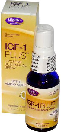 IGF-1 Plus, Liposome Sublingual Spray, 1 fl oz (30 ml) by Life Flo Health-Hälsa, Igf (Insulinliknande Tillväxtfaktor)