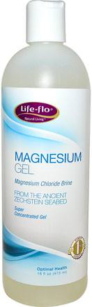 Magnesium Gel, 16 fl oz (473 ml) by Life Flo Health-Kosttillskott, Mineraler, Magnesium, Flytande Magnesiumklorid